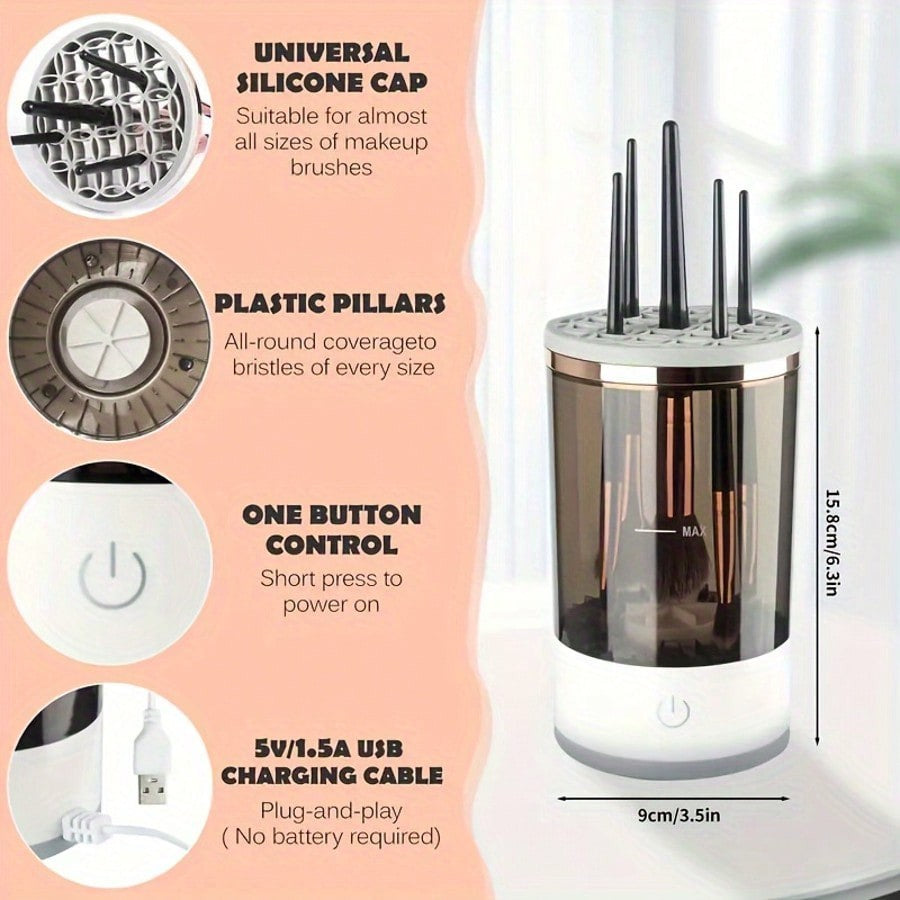 3-In-1 Electric Makeup Brush Cleaner β Fast Deep-Clean,Aut