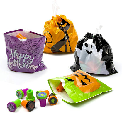 Small Halloween Treat Bags, 72 Pack, Drawstring Halloween Bags