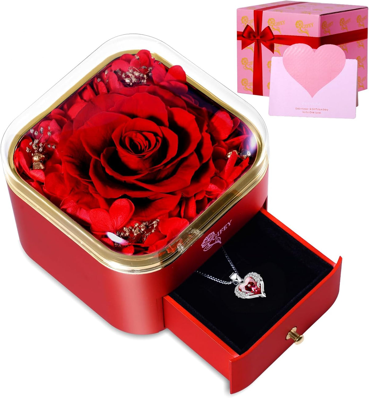 Rose Gifts for Mom, Preserved Eternal Flowers Rose Gifts for Women Wife Girlfriend on Mothers Day Anniversary Birthday Gifts for Women