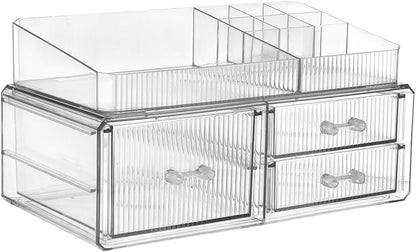 Stackable Storage Drawer, Cosmetics Storage Box, Cosmetics and Beauty Product Storage Organizer, Suitable for Makeup Room, Bathroom, Storage Room