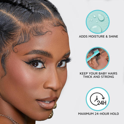 Maximum Hold Edge Fixer, Non-Greasy Gel Formula Infused with Biotin B7, 24 Hour Hold, ‘Sweet Peach’ Scented, 3.38 Fl. Oz. (100 Ml)