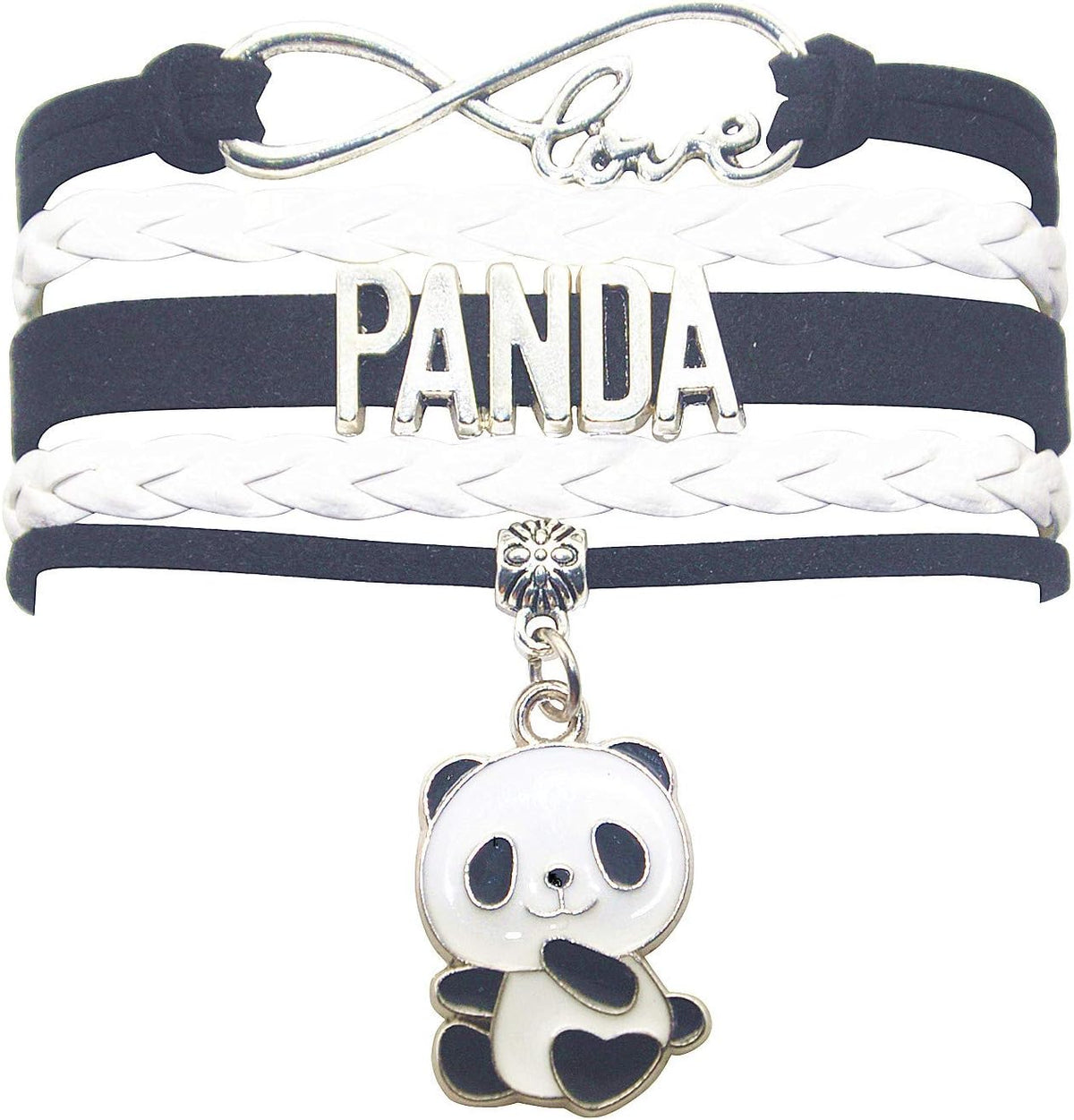 Panda Charm Bracelet Infinity Love Design for Women Men Adult