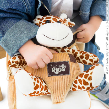 Toddler Backpack W. Plush Giraffe Toy, Kids Gift 2 3 4 5