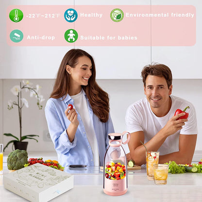 Portable Juicer Blender,Fresh Juice Blender,350Ml Wireless Portable Electric Juicer，Fresh Juice Blender Portable，Suitable for Making Fruit Juice, Milkshakes, and Smoothies