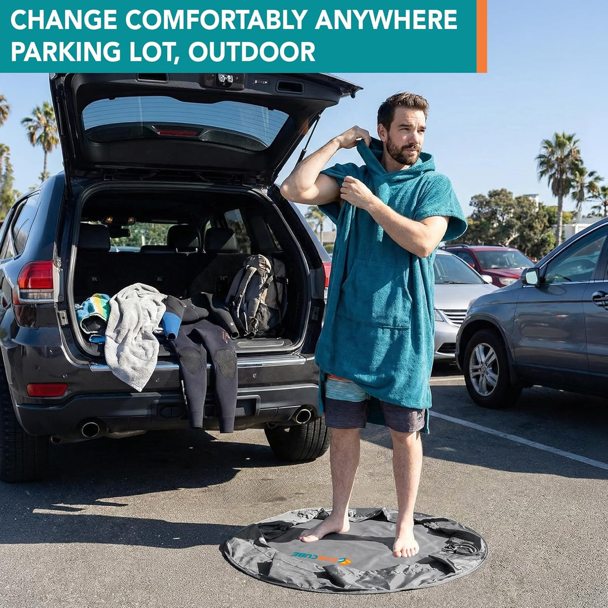 Wetsuit Changing Mat Waterproof Surf Dry Bag, 30" Leakproof