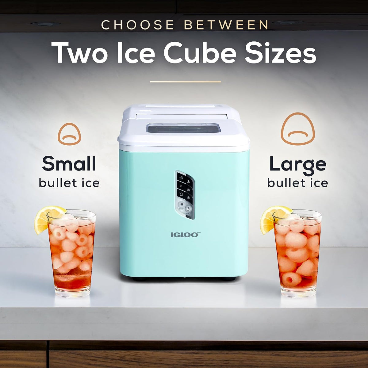 Igloo Ice Maker Countertop, Portable Ice Maker, 26Lbs, Aqua