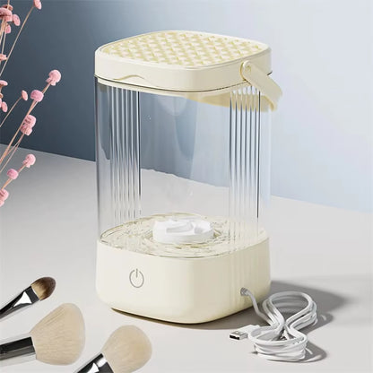 3 in 1 Electric Makeup Brush Cleaner USB Plug Automatic Spinner Makeup Brush Holder Automatic Makeup Brushes Deep Clean Dry Tool
