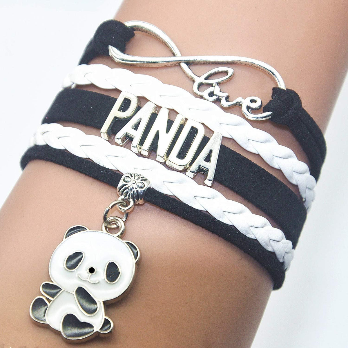 Panda Charm Bracelet Infinity Love Design for Women Men Adult