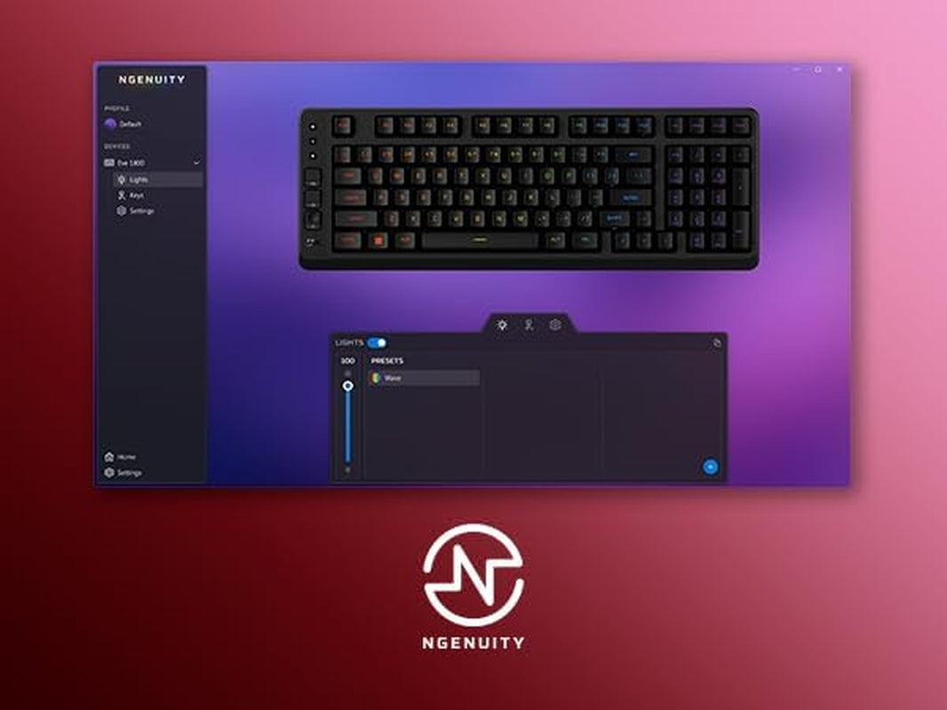 Hyperx Eve 1800 – Gaming Keyboard, 1800 Form Factor,10 Zone Customizable RGB Lighting, Built-In Media Buttons, Membrane Switches, – Black