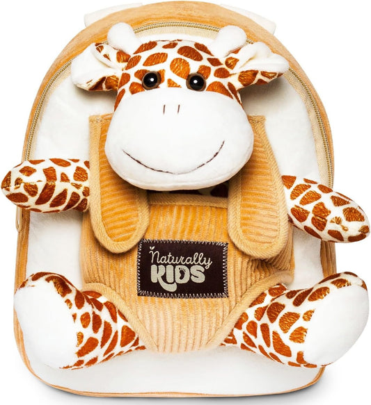 Toddler Backpack W. Plush Giraffe Toy, Kids Gift 2 3 4 5
