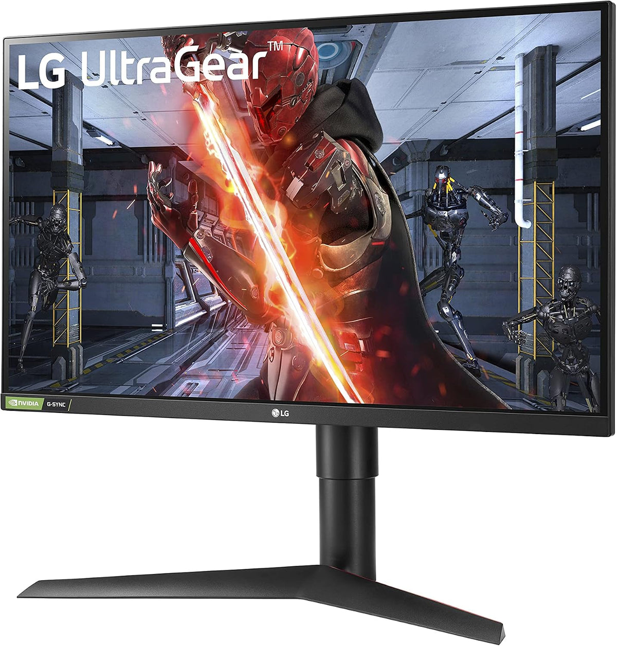 LG 27GL83A-B 27-Inch Ultragear QHD 2560 X 1440 IPS Gaming Monitor, 144Hz, 1Ms (Gtg), NVIDIA G-SYNC, AMD Freesync, HDR10, HDMI, Displayport, Tilt/Height/Pivot Adjustable Stand, Black