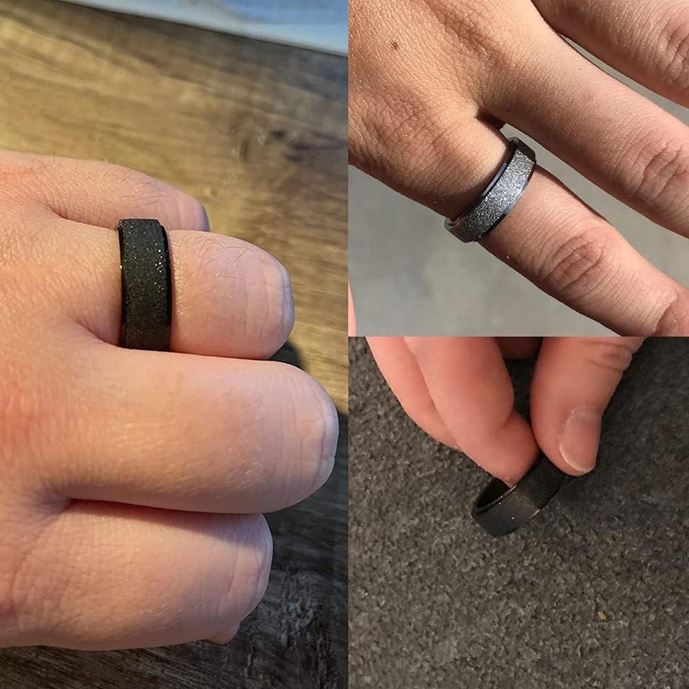 Fidget Rings for Women & Men - Spinner & Spinning Ring - Silver - Sizes 6-10