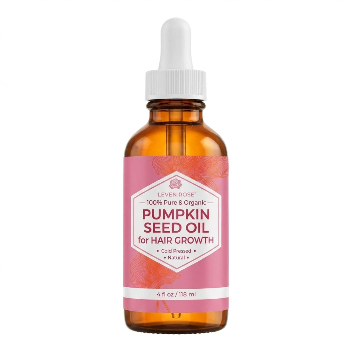 Organic Pumpkin Seed Oil, 4 Oz, Pure Cold Pressed Unrefined Hexane Free Oil for Hair Growth, Scalp, Skin and Face, Made in USA with USA Grown Seeds
