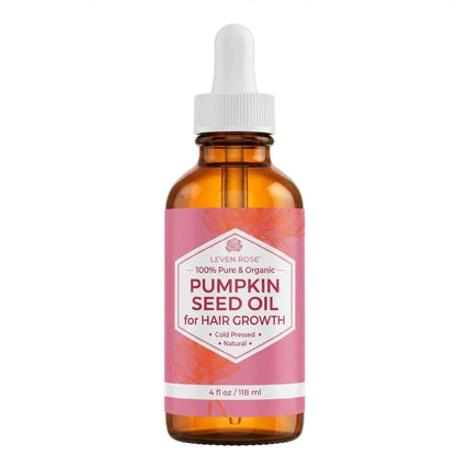 Organic Pumpkin Seed Oil, 4 Oz, Pure Cold Pressed Unrefined Hexane Free Oil for Hair Growth, Scalp, Skin and Face, Made in USA with USA Grown Seeds