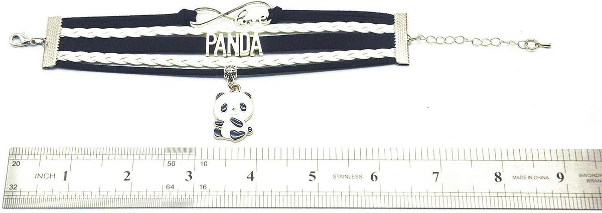 Panda Charm Bracelet Infinity Love Design for Women Men Adult
