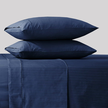 Feather & Stitch 100% Cotton Sateen 500 TC Cal King Size Bed Sheet Set