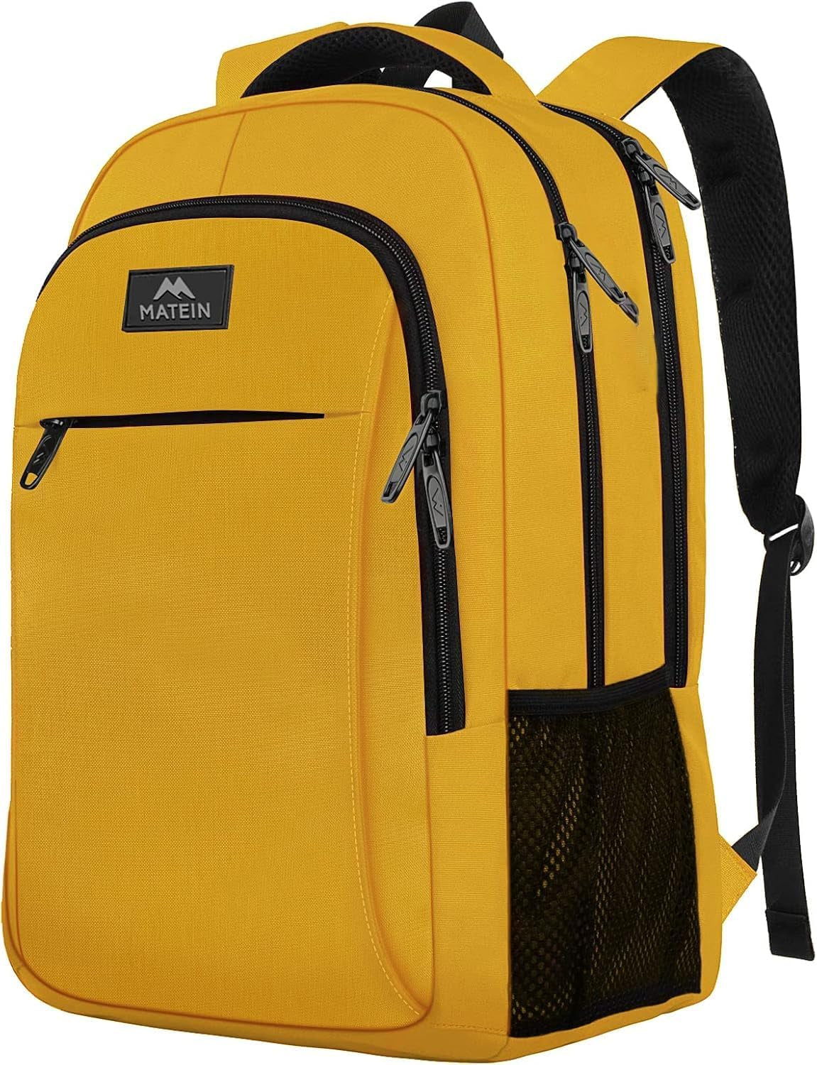 Yellow Travel Laptop Backpack, 15.6 Inch Computer Student Bookbag