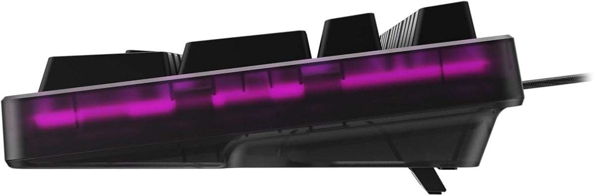 Hyperx Eve 1800 – Gaming Keyboard, 1800 Form Factor,10 Zone Customizable RGB Lighting, Built-In Media Buttons, Membrane Switches, – Black