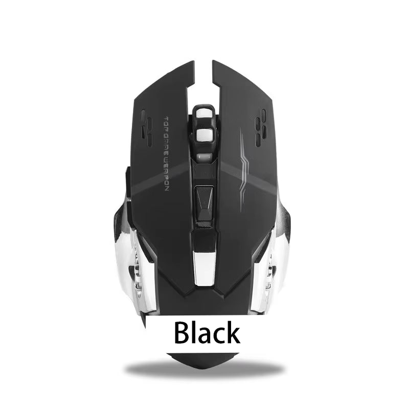Wireless/Wired 2.4G RGB Backlit Mechanical Feel Mouse DPI Adjustable Rechargeable Ergonomic Gaming Mouse for PC Computer Laptop