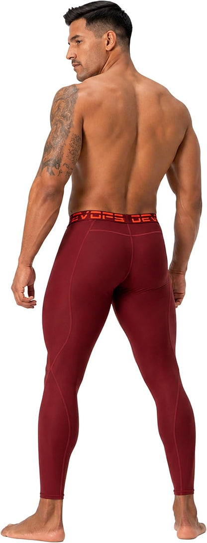 2-3 Pack Men'S Compression Pants Leggings Tights Pocket/Non-Pocket