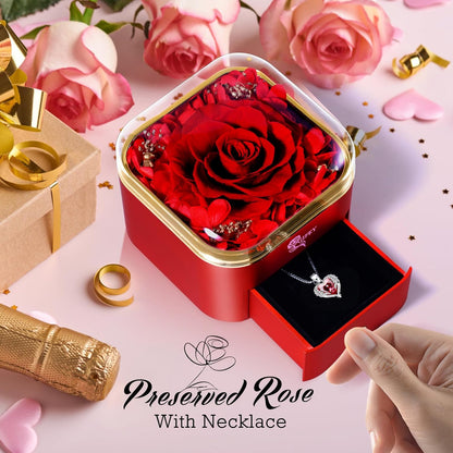 Rose Gifts for Mom, Preserved Eternal Flowers Rose Gifts for Women Wife Girlfriend on Mothers Day Anniversary Birthday Gifts for Women