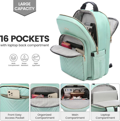 Laptop Backpack for Women,Quilted Work Travel College Laptop Bag