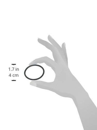 Black Gel Elastics, No Slip Grip, Strong Hold-Ponytailers, 14 Count (Pack of 1)