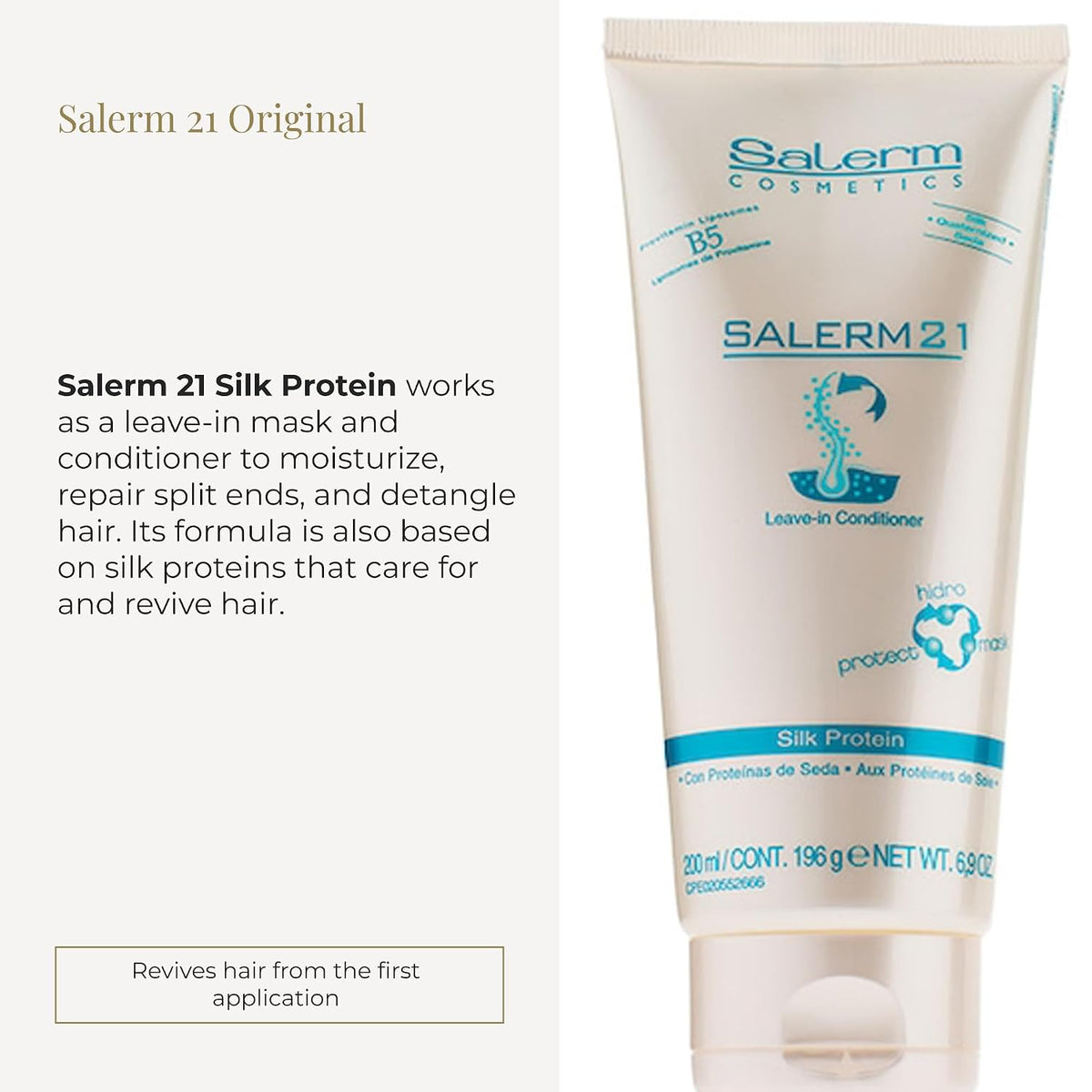 - Instant Hair Conditioner 21 Silk Protein - 200 Ml - Leave-In or Rinse-Out Conditioner - with Silk Proteins - Heat Protector and Hydrating