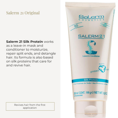 - Instant Hair Conditioner 21 Silk Protein - 200 Ml - Leave-In or Rinse-Out Conditioner - with Silk Proteins - Heat Protector and Hydrating