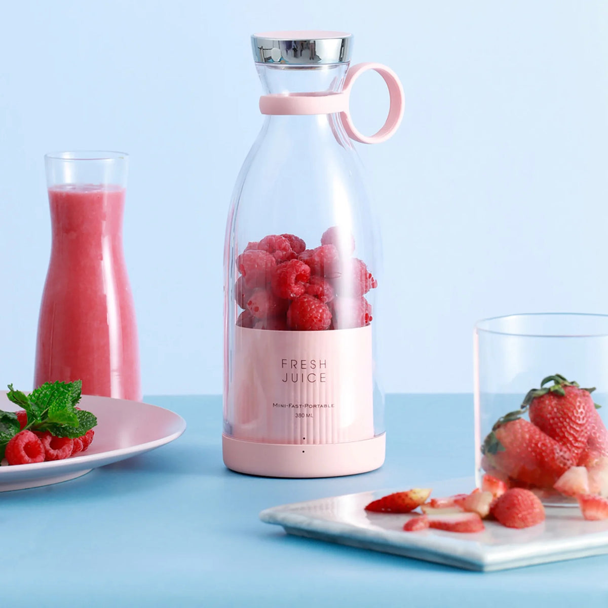 Fresh Juice Blender Portable Juicer Cup Built-In Battery Wireless Charging Outdoor Portable Mini Juicer