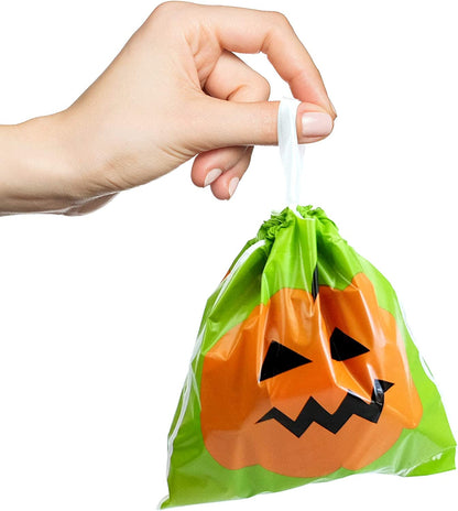 Small Halloween Treat Bags, 72 Pack, Drawstring Halloween Bags