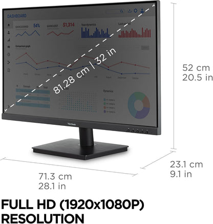 VA3209M 32 Inch 1080P IPS Computer Monitor, Full HD, HDMI VGA, PC