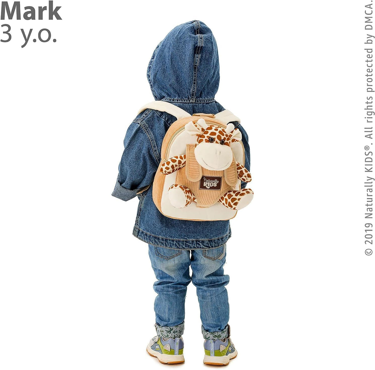 Toddler Backpack W. Plush Giraffe Toy, Kids Gift 2 3 4 5