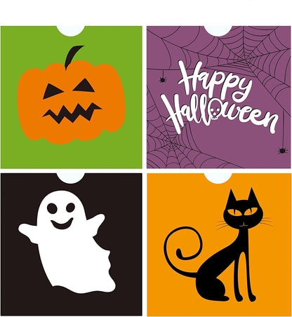 Small Halloween Treat Bags, 72 Pack, Drawstring Halloween Bags