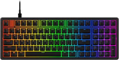 Hyperx Eve 1800 – Gaming Keyboard, 1800 Form Factor,10 Zone Customizable RGB Lighting, Built-In Media Buttons, Membrane Switches, – Black