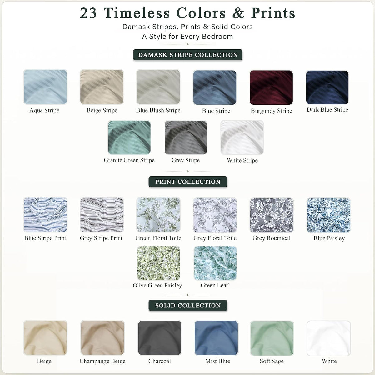 Feather & Stitch 100% Cotton Sateen 500 TC Cal King Size Bed Sheet Set
