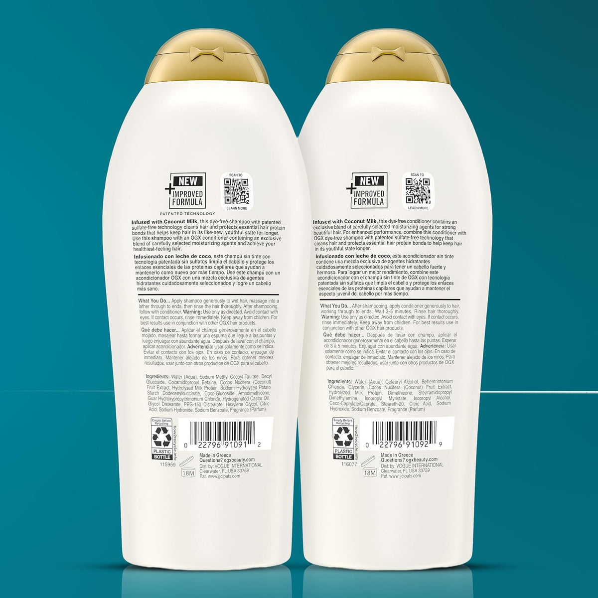 Nourishing + Coconut Milk Shampoo & Conditioner Set, 2 X 25.4 Fl. Oz