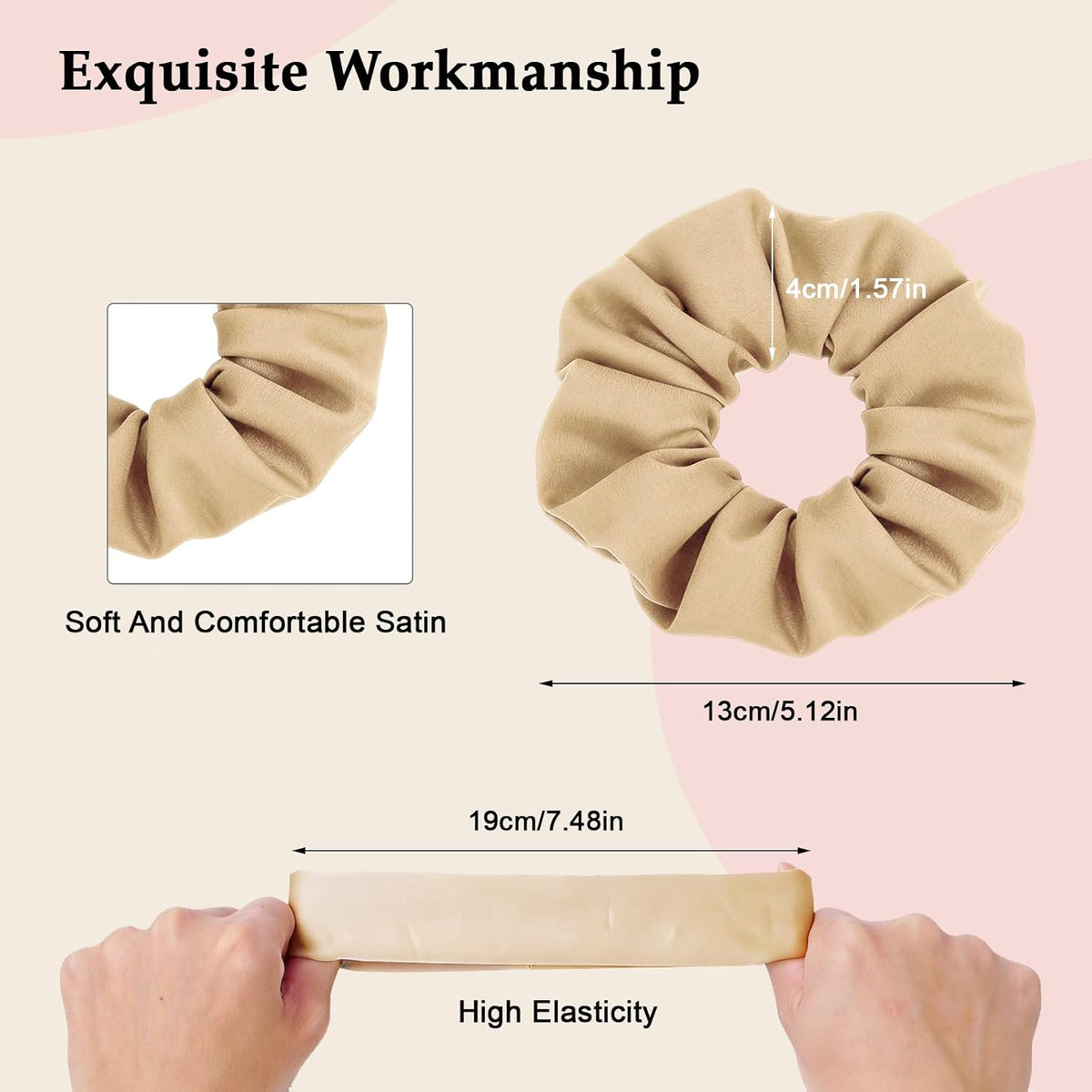 Satin Scrunchies for Women – 8PCS Morandi Neutral Silk Hair Ties – No Crease, Frizz-Free, Elegant & Minimalist Hair Bands for Thick & Thin Hair, Sophisticated Hair Accessories Gifts