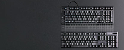Hyperx Eve 1800 – Gaming Keyboard, 1800 Form Factor,10 Zone Customizable RGB Lighting, Built-In Media Buttons, Membrane Switches, – Black