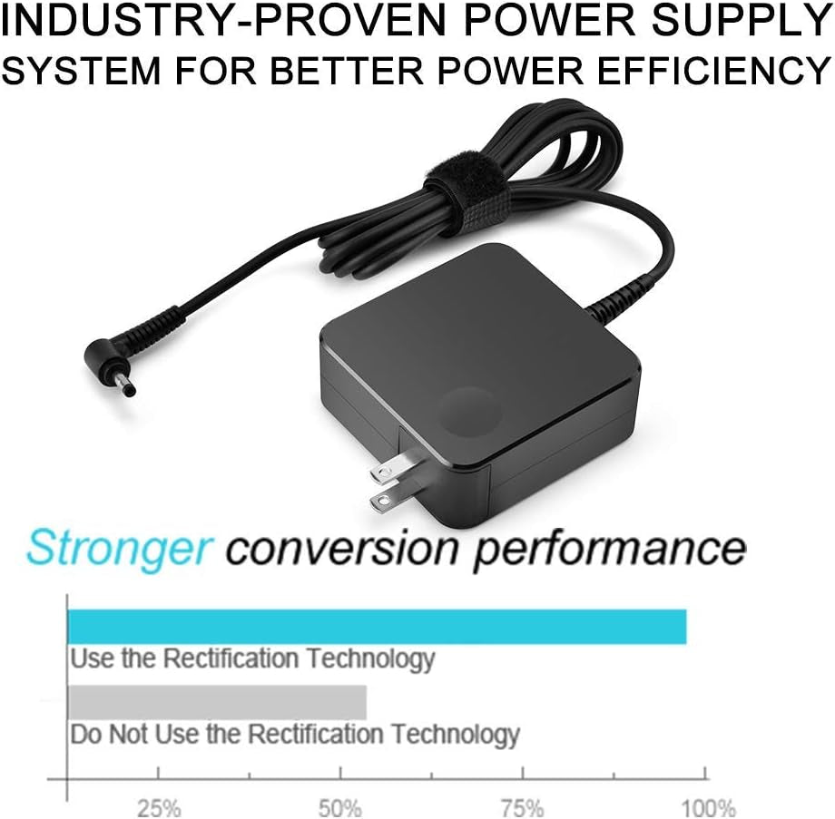 Charger Compatible with Lenovo Laptop Computer 65W 45W round Tip Power Supply AC Adapter