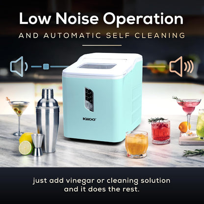 Igloo Ice Maker Countertop, Portable Ice Maker, 26Lbs, Aqua