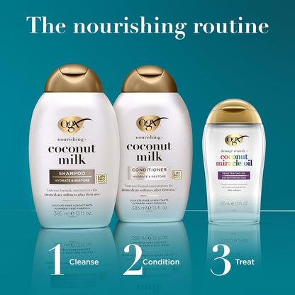 Nourishing + Coconut Milk Shampoo & Conditioner Set, 2 X 25.4 Fl. Oz