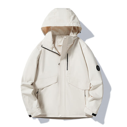 Spring and Autumn Thin Breathable Waterproof Windproof Detachable Mountain Hiking Camping Mountaineering Jacket