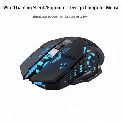 Wireless/Wired 2.4G RGB Backlit Mechanical Feel Mouse DPI Adjustable Rechargeable Ergonomic Gaming Mouse for PC Computer Laptop