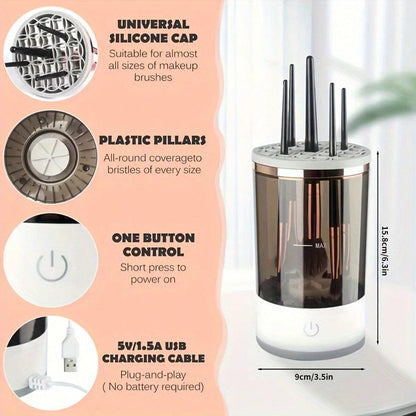 3-In-1 Electric Makeup Brush Cleaner – Fast Deep-Clean,Aut