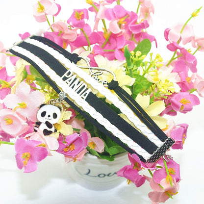 Panda Charm Bracelet Infinity Love Design for Women Men Adult