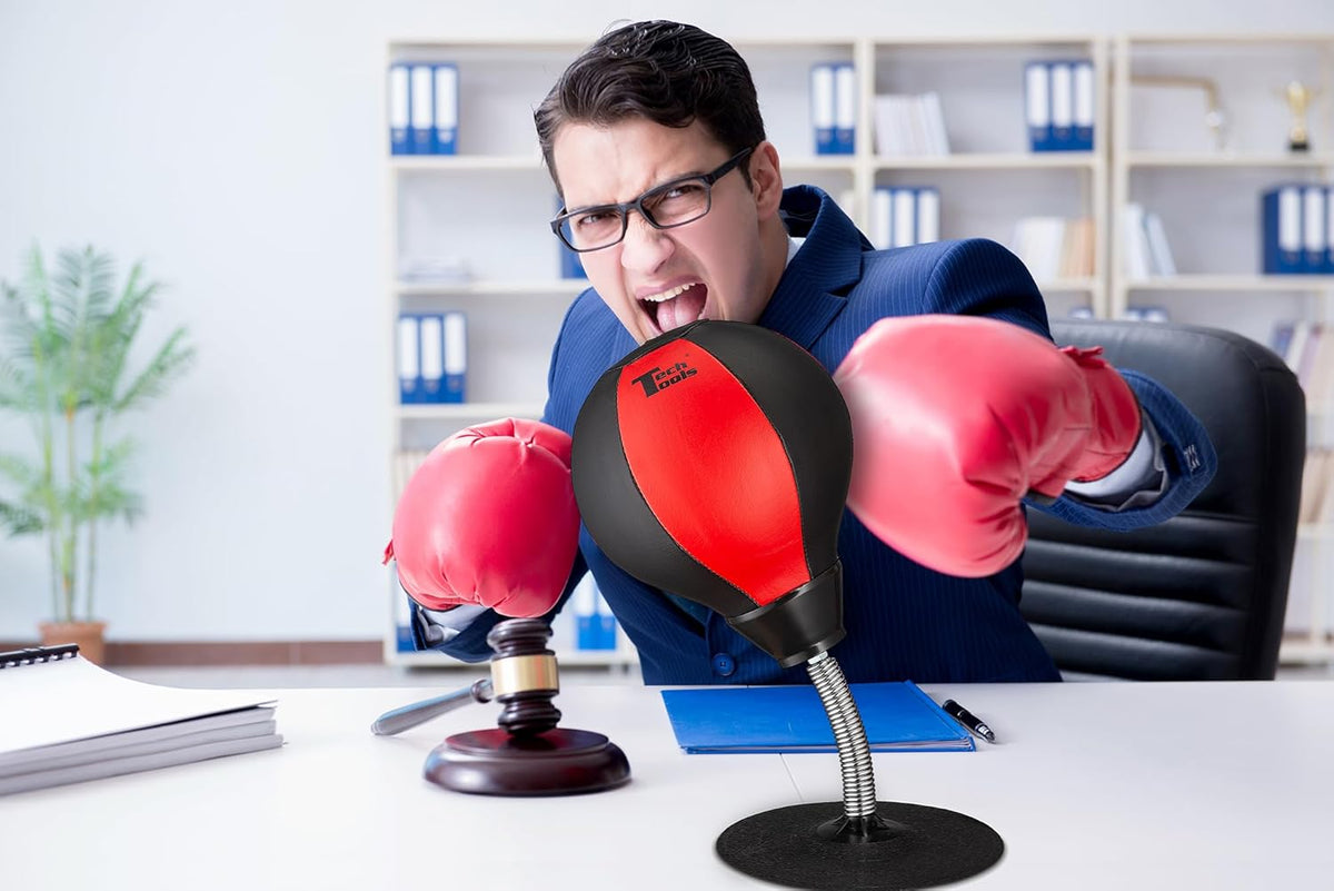 Desktop Punching Bag - White Elephant Gifts for Adults, Fun Punch Gag Gifts for Coworkers, Men & Women Secret Santa Stress Buster