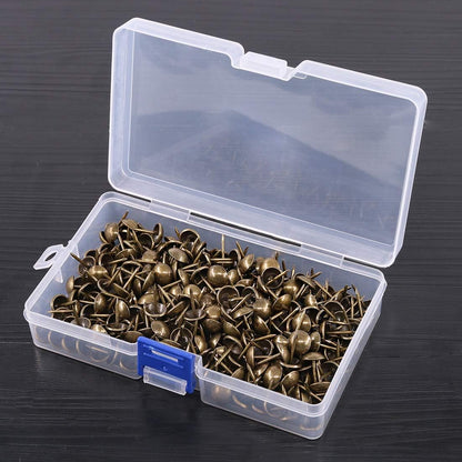 300Pcs 7/16" Antique Upholstery Tacks, Bronze Furniture Nails Pins Furniture Push Pins Thumb Tacks round Head Upholstery Pins Decorative Furniture Push Pins for DIY Projects