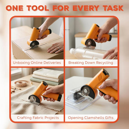 Cordless Electric Box Cutter, Rechargeable Cardboard Cutter