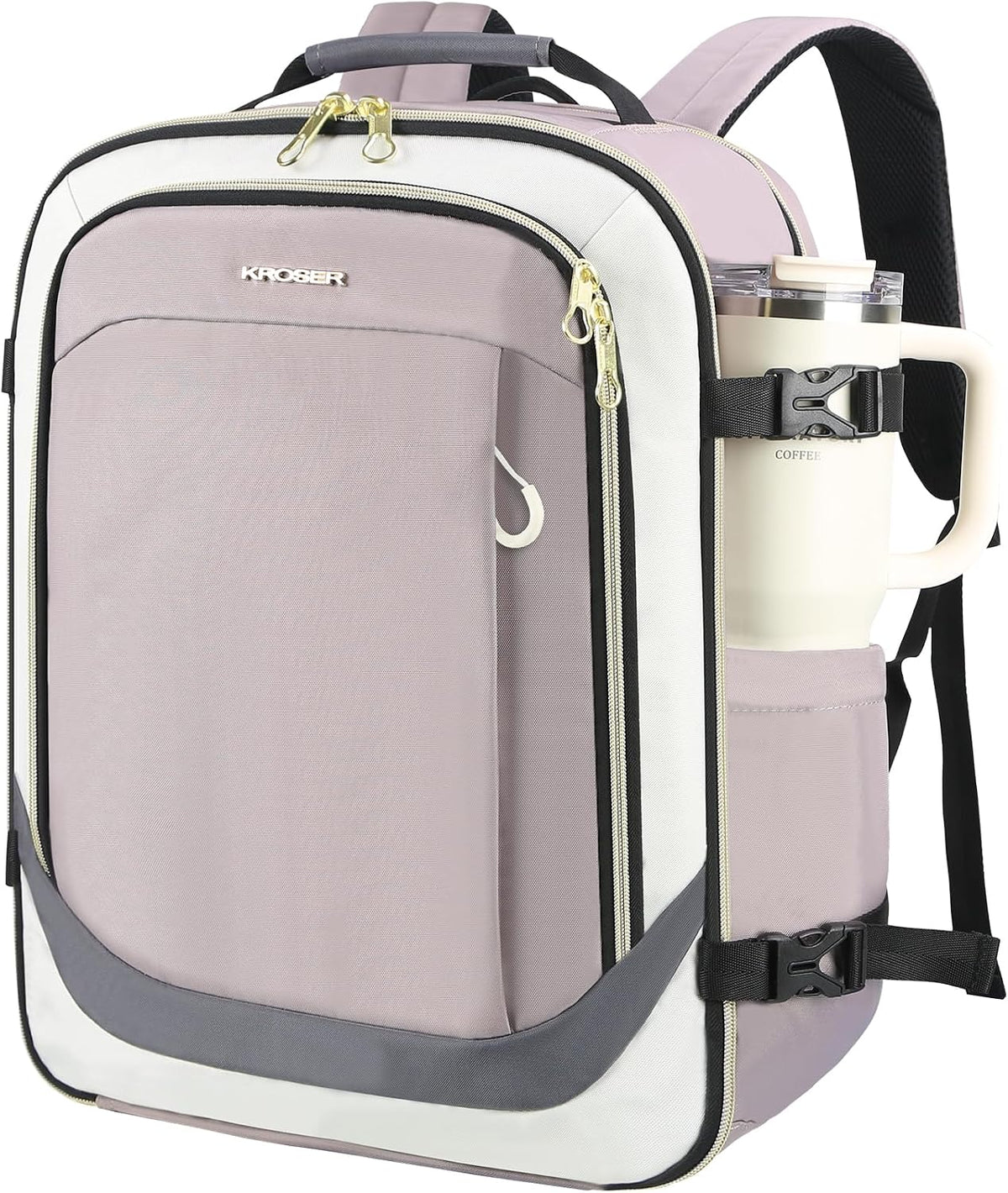 Laptop Backpack Computer Backpack 17 Inch Men-Beige/Dusty Pink/Grey